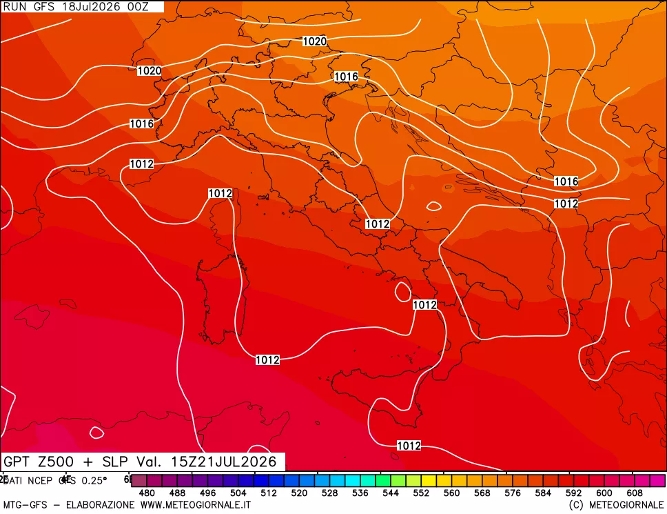 mappa 500 hPa GPT + Press SLM