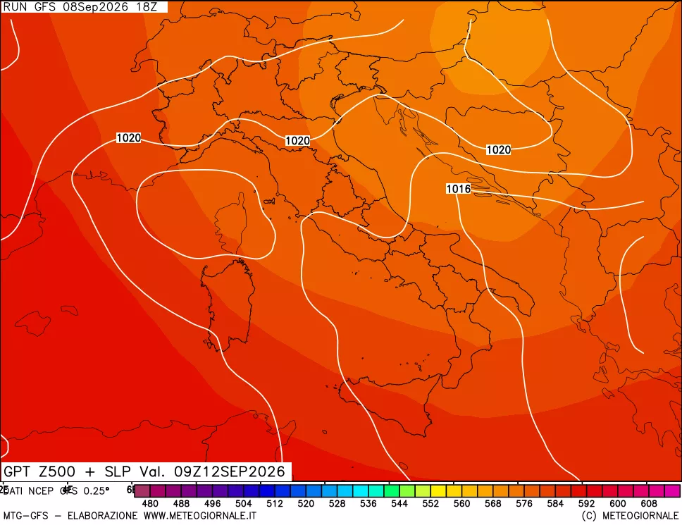 mappa 500 hPa GPT + Press SLM