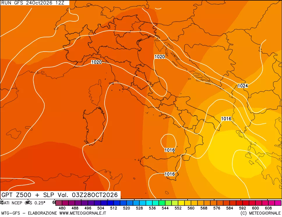 mappa 500 hPa GPT + Press SLM