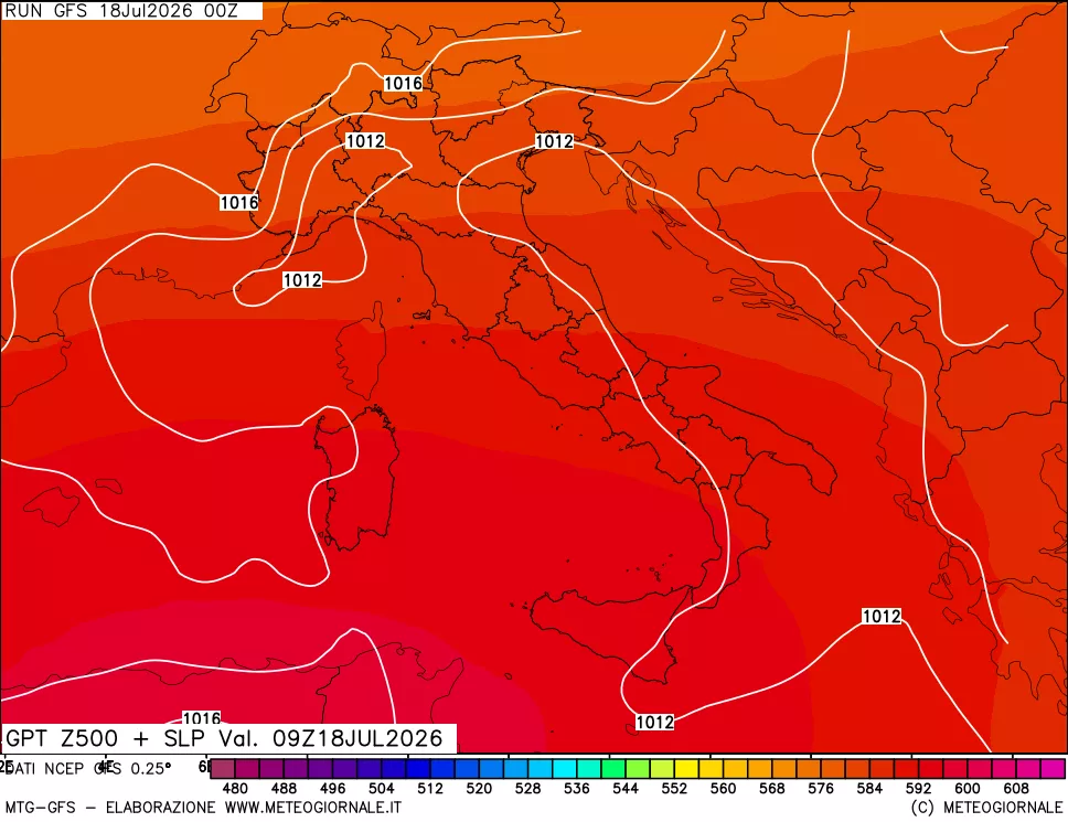 mappa 500 hPa GPT + Press SLM