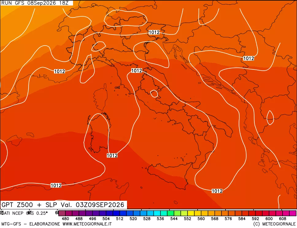 mappa 500 hPa GPT + Press SLM