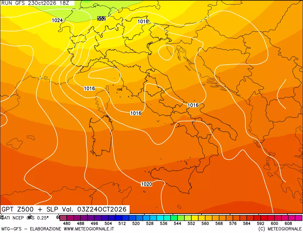 mappa 500 hPa GPT + Press SLM