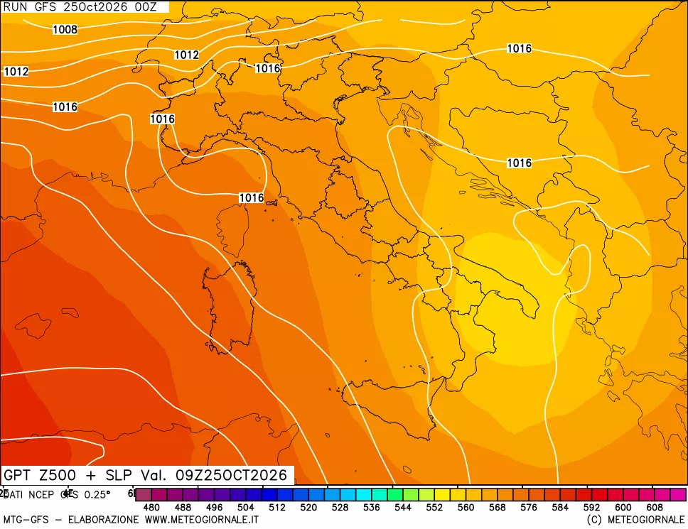 mappa 500 hPa GPT + Press SLM