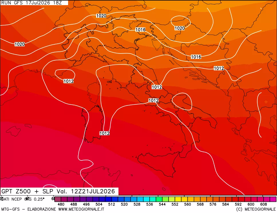 mappa 500 hPa GPT + Press SLM