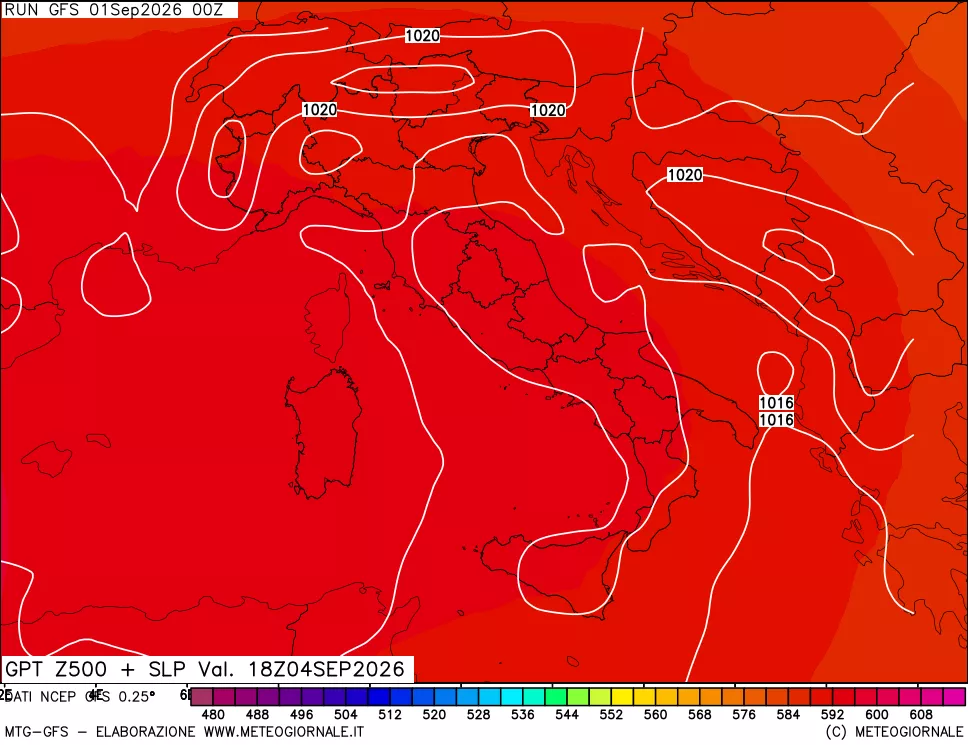 mappa 500 hPa GPT + Press SLM