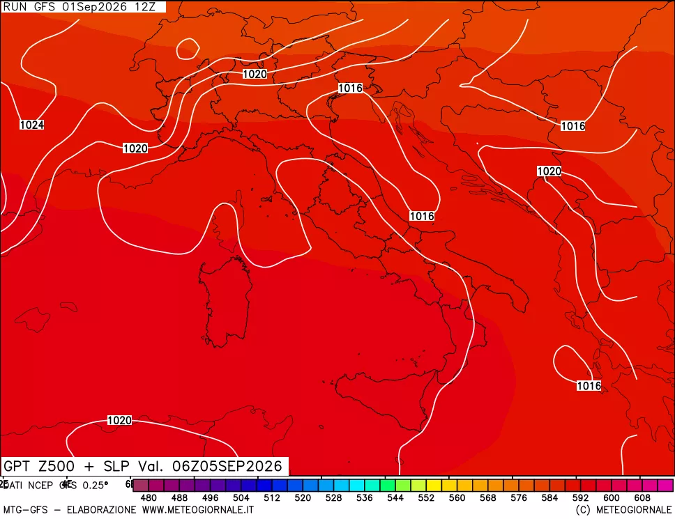 mappa 500 hPa GPT + Press SLM