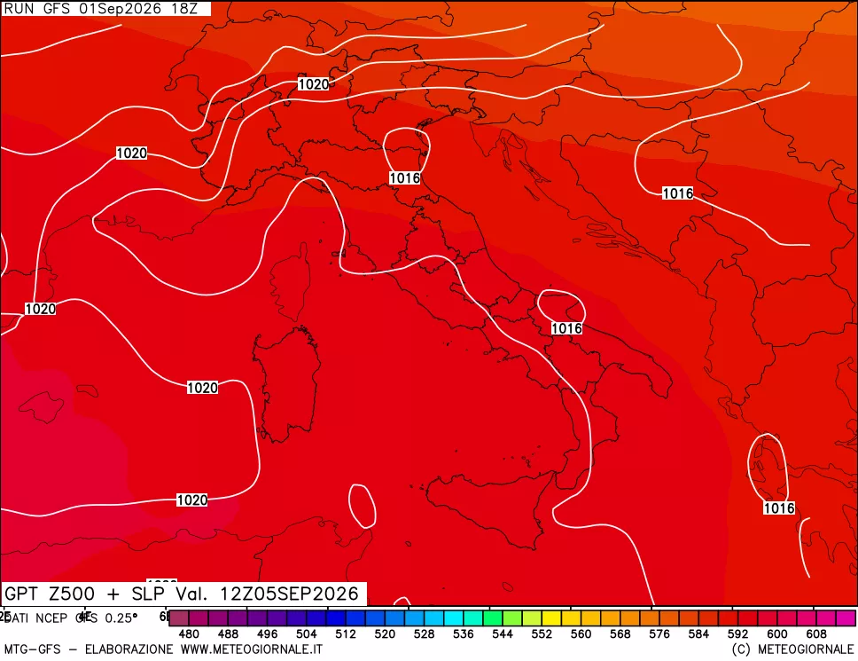 mappa 500 hPa GPT + Press SLM