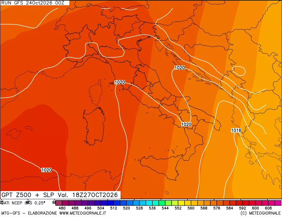 mappa 500 hPa GPT + Press SLM