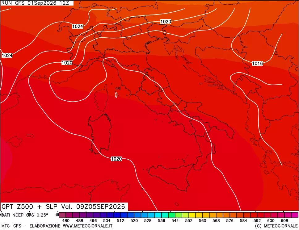 mappa 500 hPa GPT + Press SLM