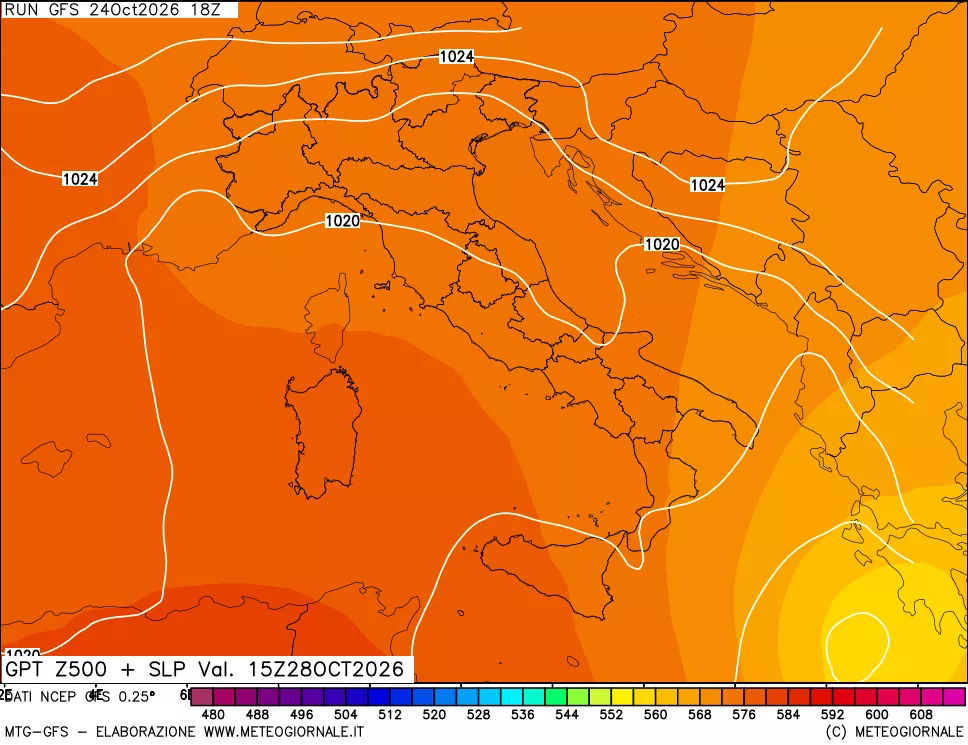 mappa 500 hPa GPT + Press SLM
