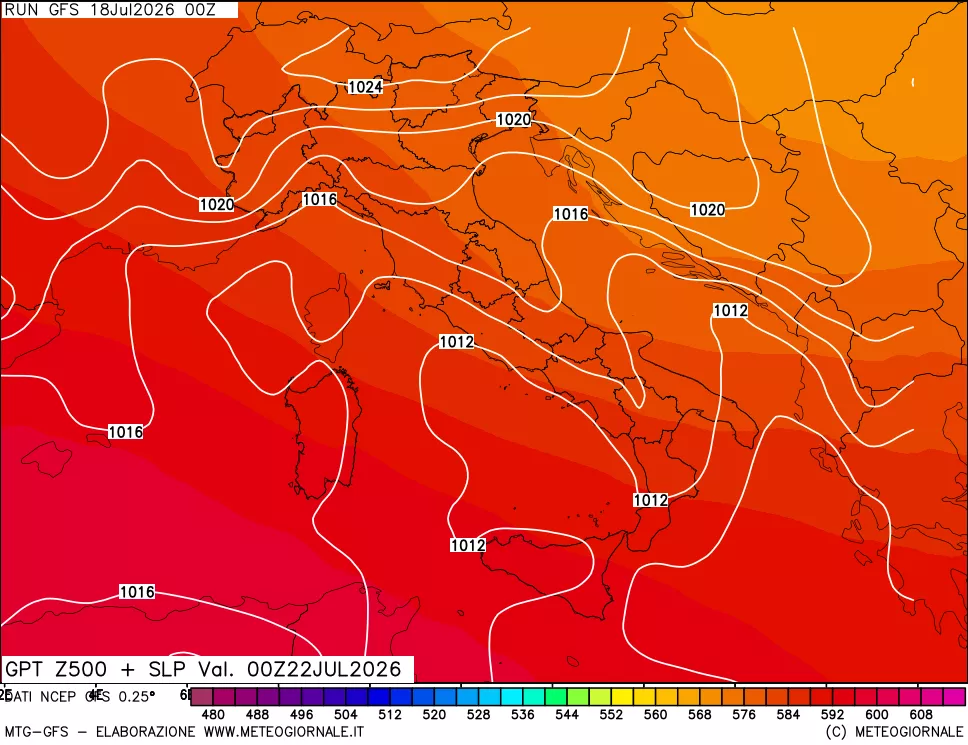 mappa 500 hPa GPT + Press SLM