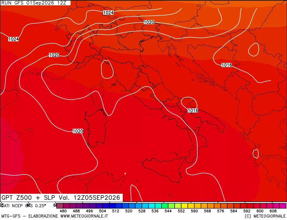 mappa 500 hPa GPT + Press SLM