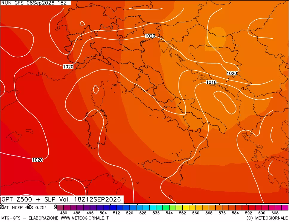 mappa 500 hPa GPT + Press SLM