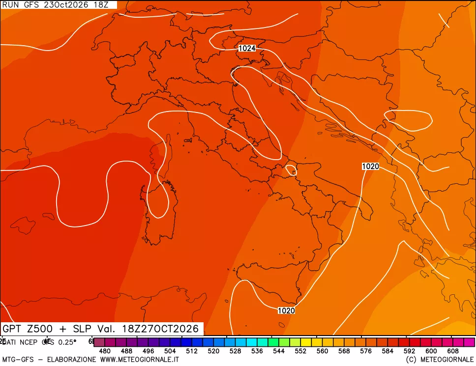 mappa 500 hPa GPT + Press SLM