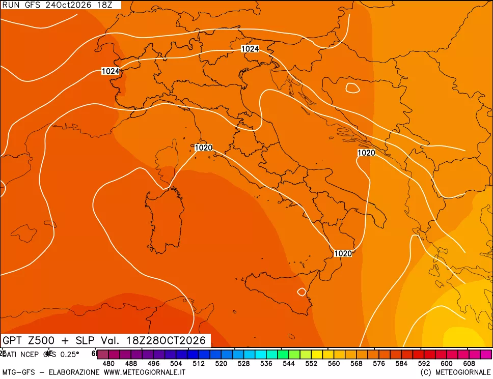 mappa 500 hPa GPT + Press SLM