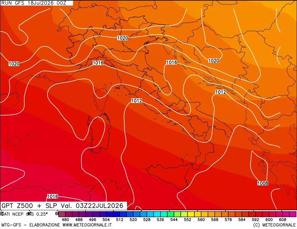 mappa 500 hPa GPT + Press SLM