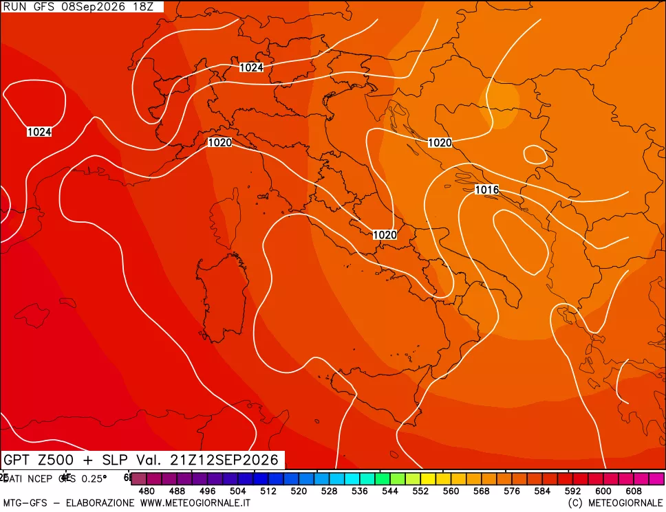 mappa 500 hPa GPT + Press SLM