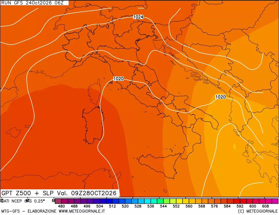 mappa 500 hPa GPT + Press SLM