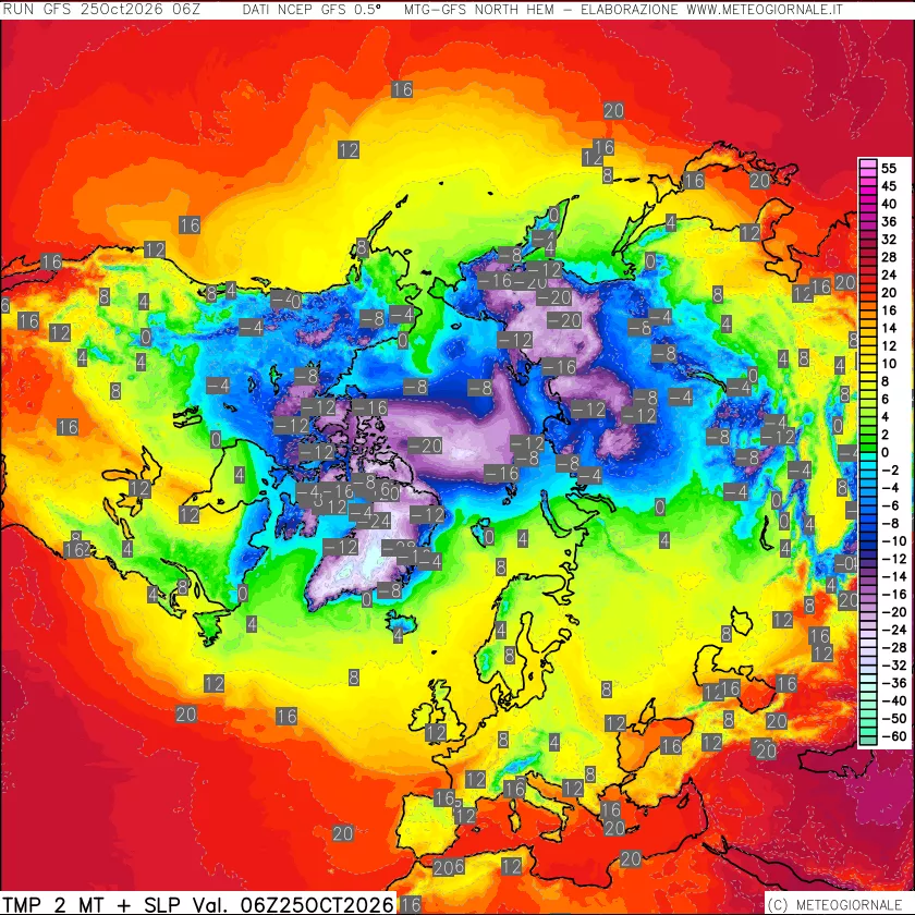 mappa Temperatura a 2 metri