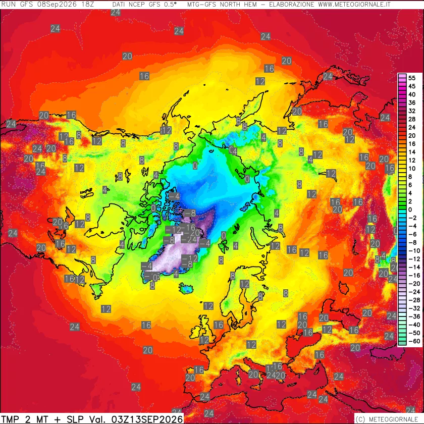 mappa Temperatura a 2 metri