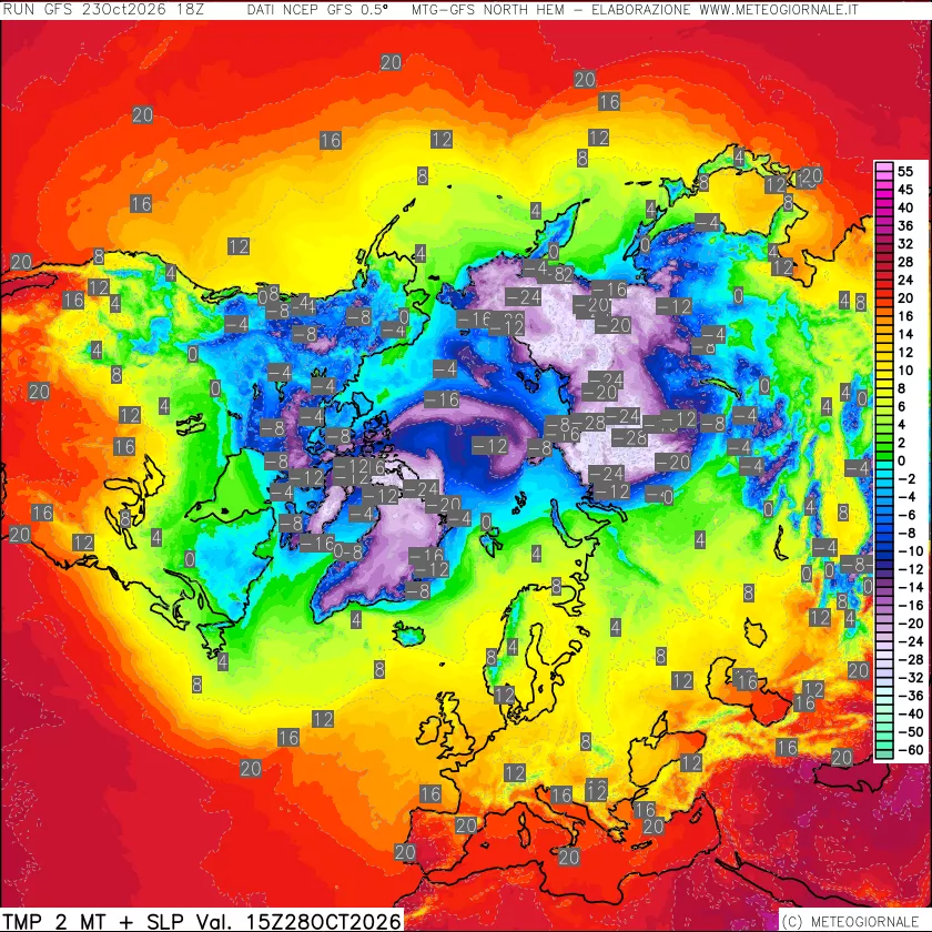 mappa Temperatura a 2 metri