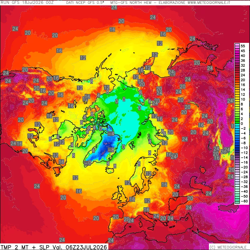 mappa Temperatura a 2 metri