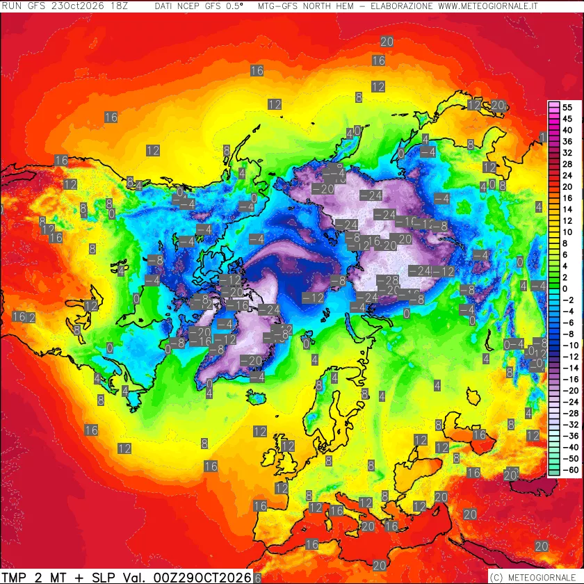 mappa Temperatura a 2 metri