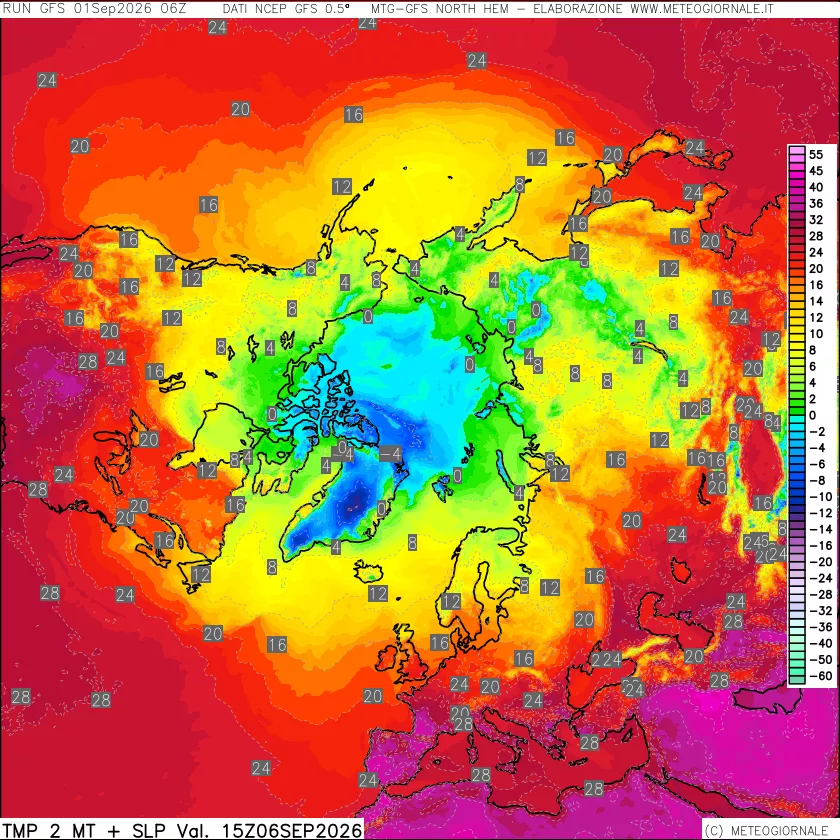 mappa Temperatura a 2 metri