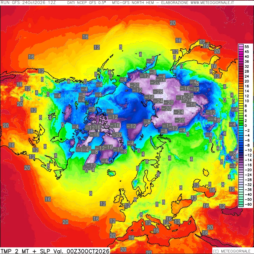 mappa Temperatura a 2 metri