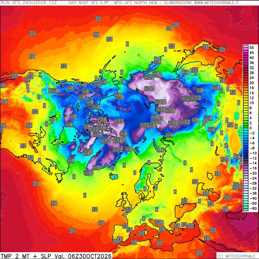 mappa Temperatura a 2 metri