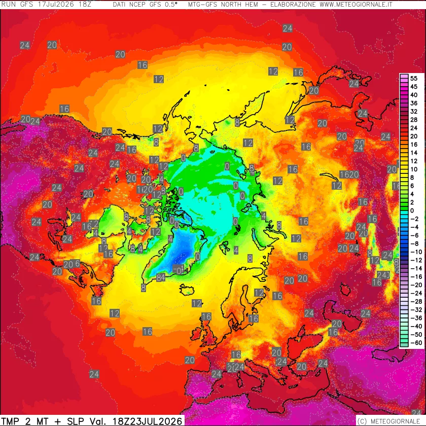 mappa Temperatura a 2 metri