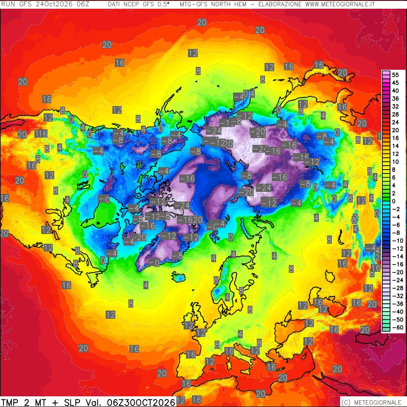 mappa Temperatura a 2 metri