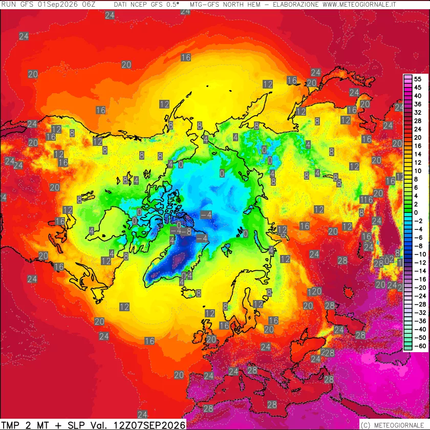 mappa Temperatura a 2 metri