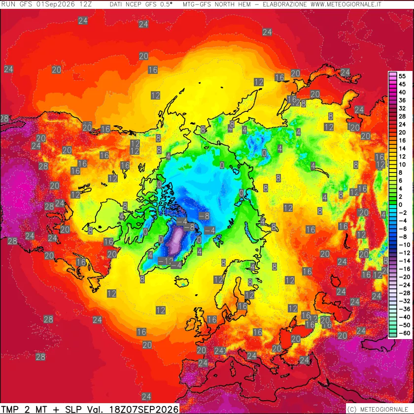 mappa Temperatura a 2 metri