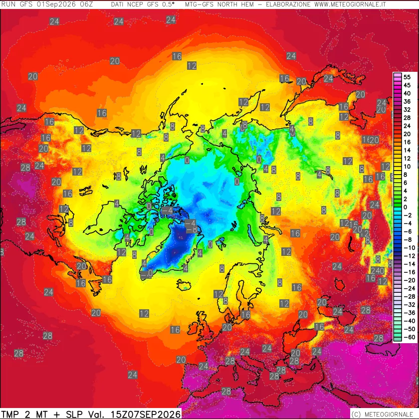 mappa Temperatura a 2 metri