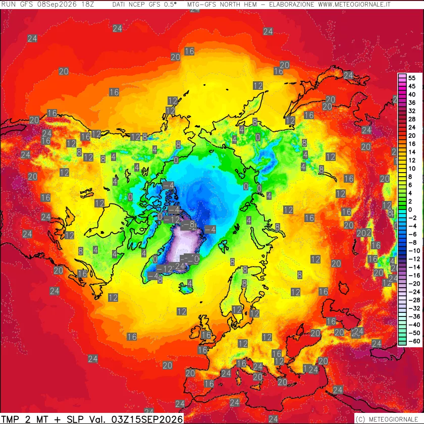 mappa Temperatura a 2 metri