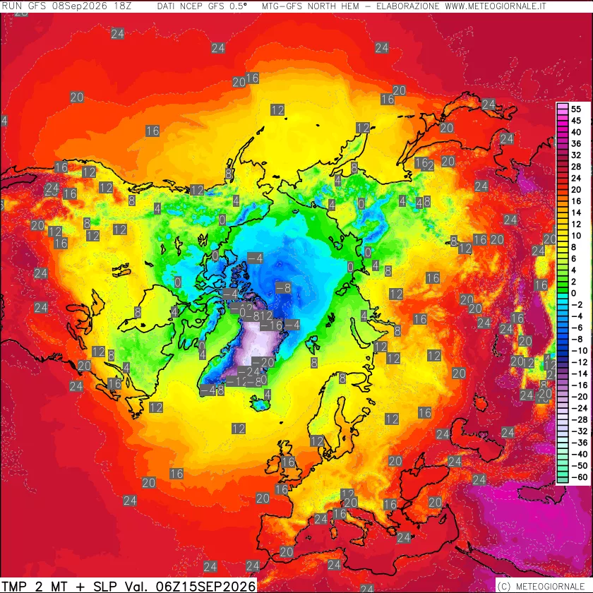 mappa Temperatura a 2 metri