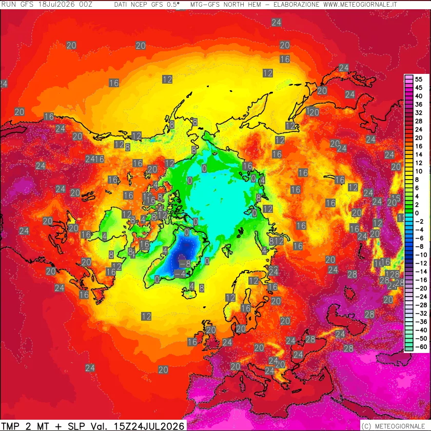 mappa Temperatura a 2 metri