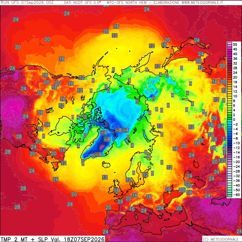 mappa Temperatura a 2 metri