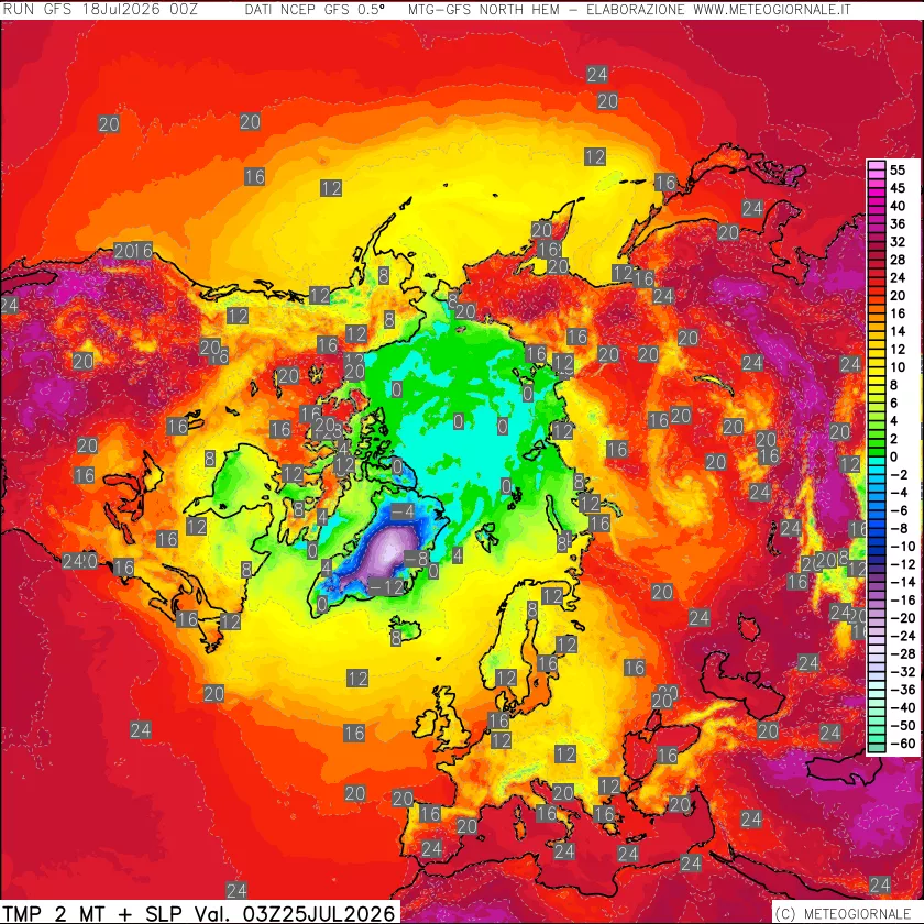 mappa Temperatura a 2 metri