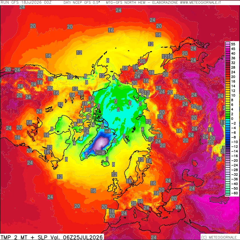 mappa Temperatura a 2 metri