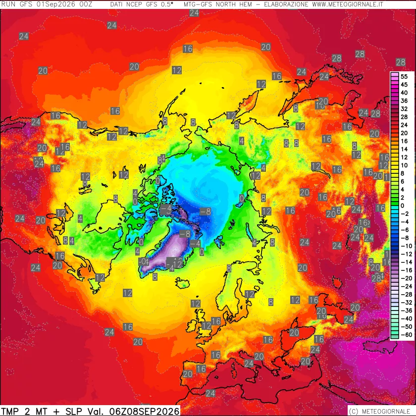 mappa Temperatura a 2 metri