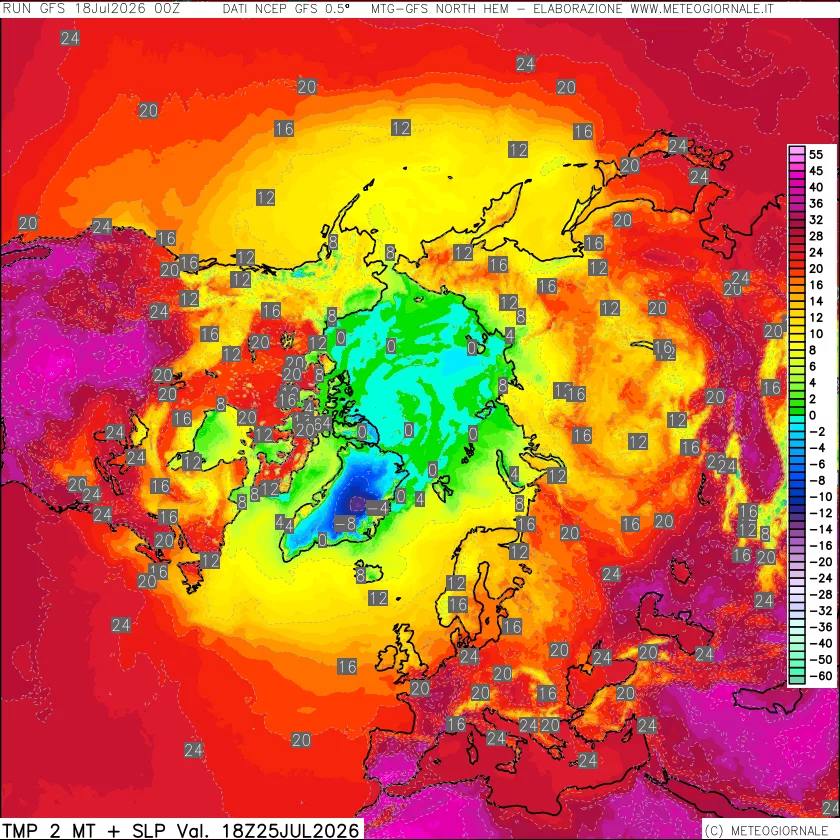 mappa Temperatura a 2 metri