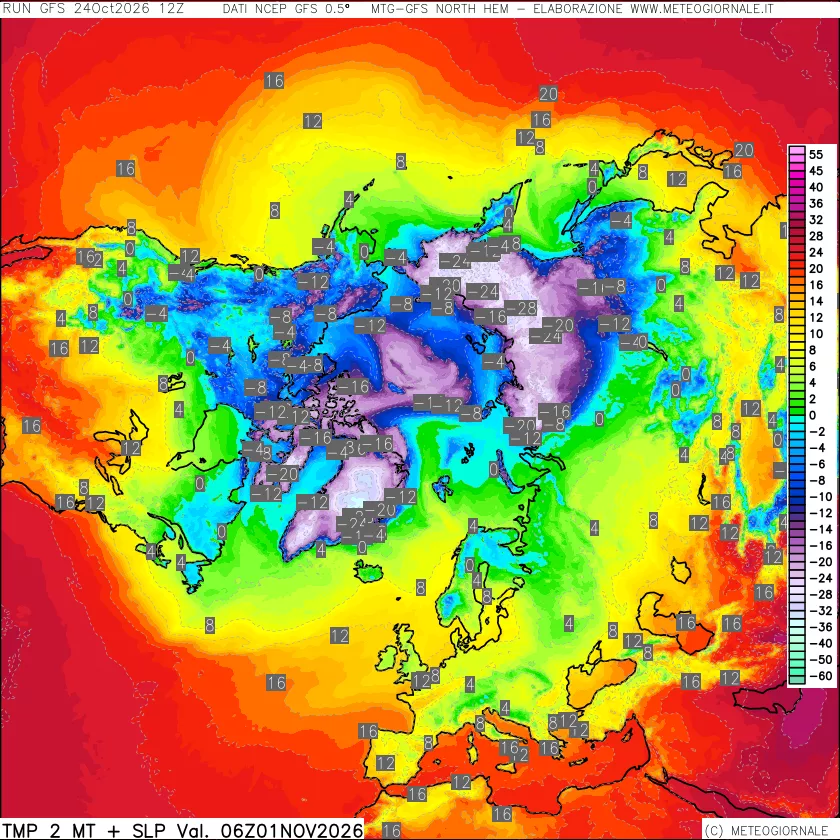 mappa Temperatura a 2 metri
