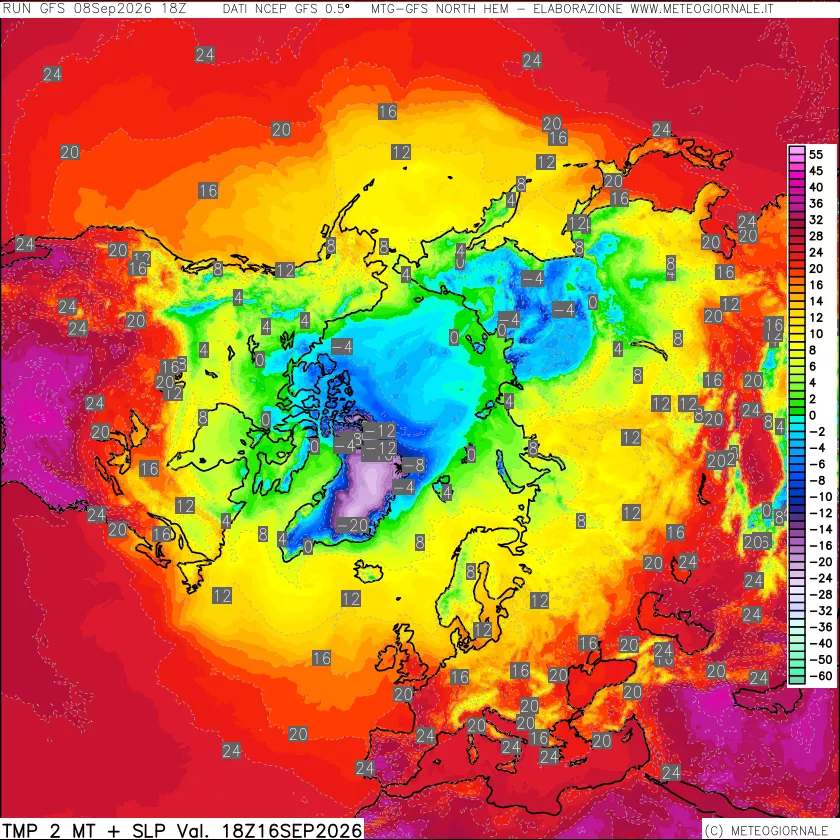 mappa Temperatura a 2 metri