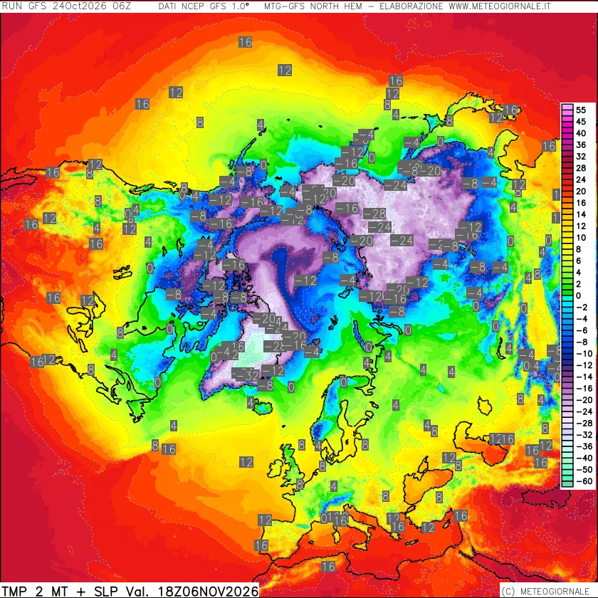 mappa Temperatura a 2 metri