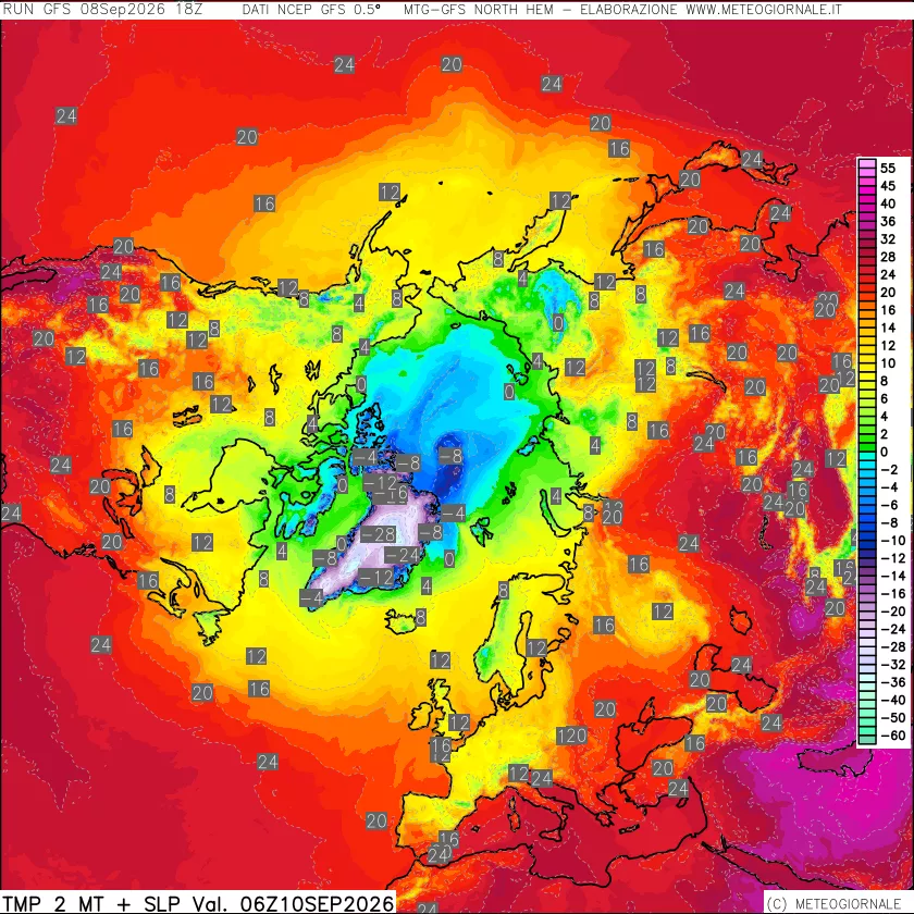 mappa Temperatura a 2 metri