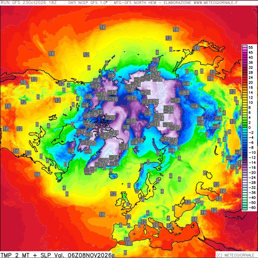 mappa Temperatura a 2 metri