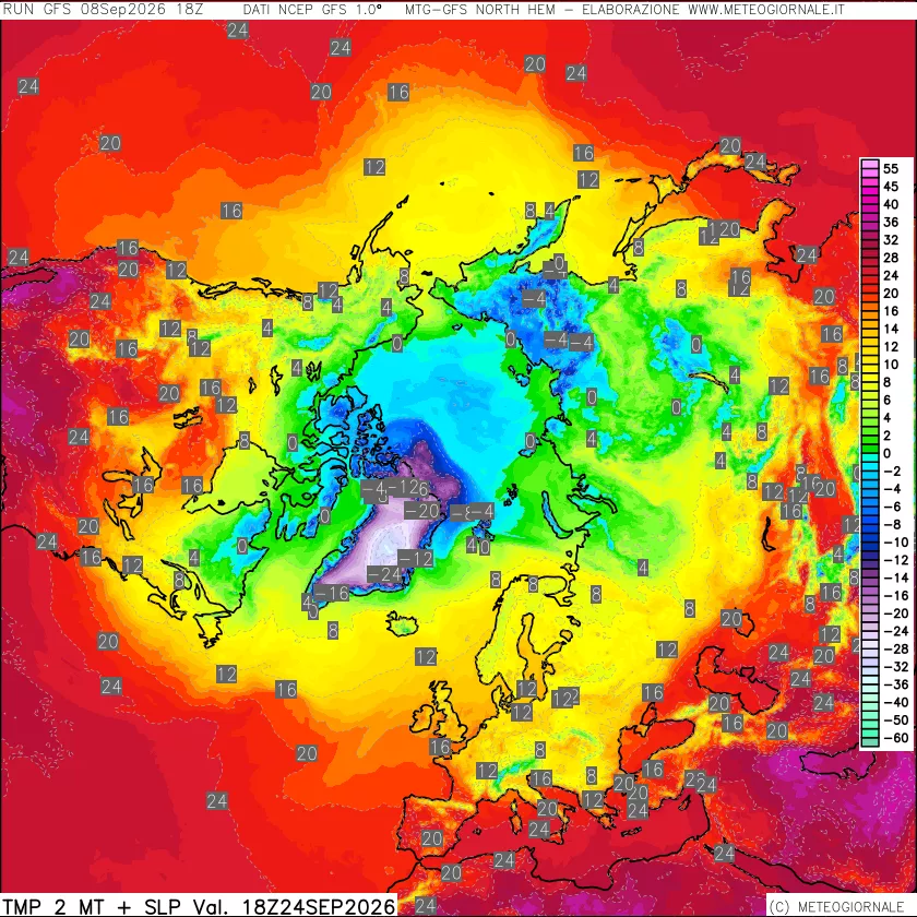 mappa Temperatura a 2 metri