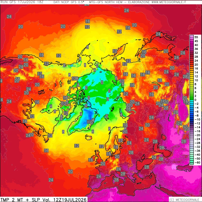 mappa Temperatura a 2 metri